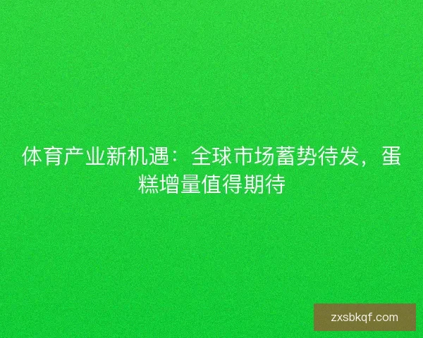 体育产业新机遇：全球市场蓄势待发，蛋糕增量值得期待
